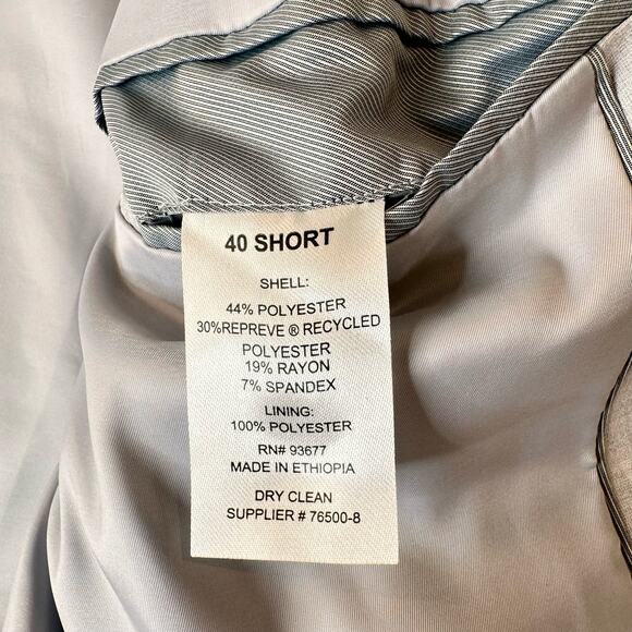 JF J. Ferrar Suit 40S 34x30 Light Gray Classic Fit 2 Piece Jacket Pants Stretch - Picture 8 of 10